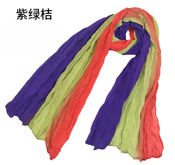 Новинка женский корейский Зимний шарф шаль шарф хлопок шить градиент цвета осень шарф - Цвет: Лаванда