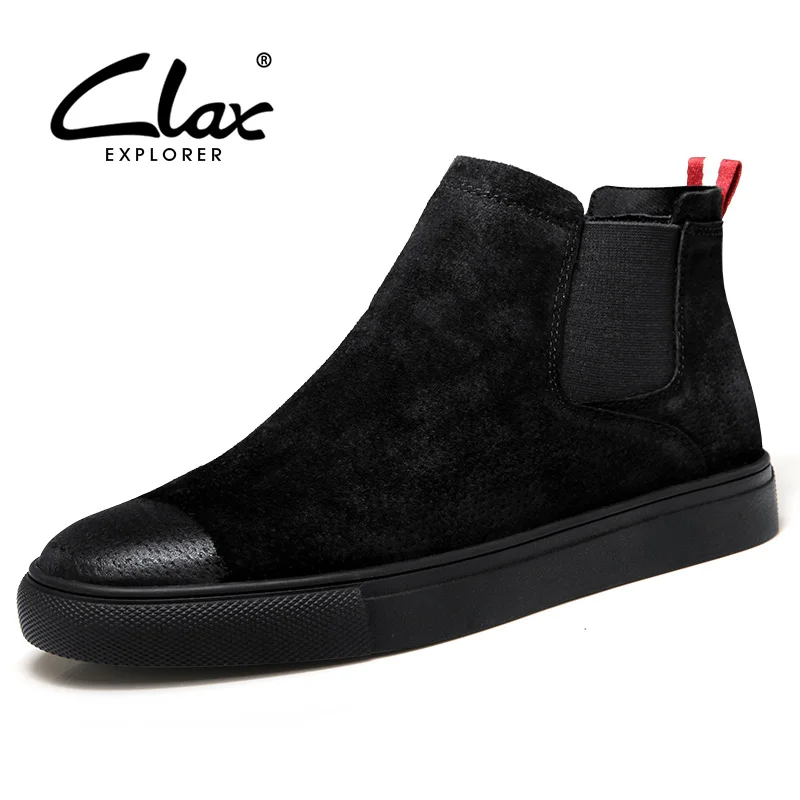 CLAX/мужская повседневная обувь без шнуровки; коллекция года; сезон лето-осень; мужские ботинок Челси на плоской подошве; обувь для отдыха; прогулочная обувь; мягкая удобная обувь