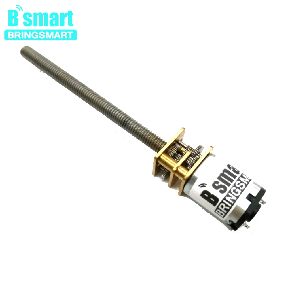 Bringsmart 3 в 6 микро мотор редуктор N20 12 мини с резьбой M4 55 мм низкая скорость 100 об/мин