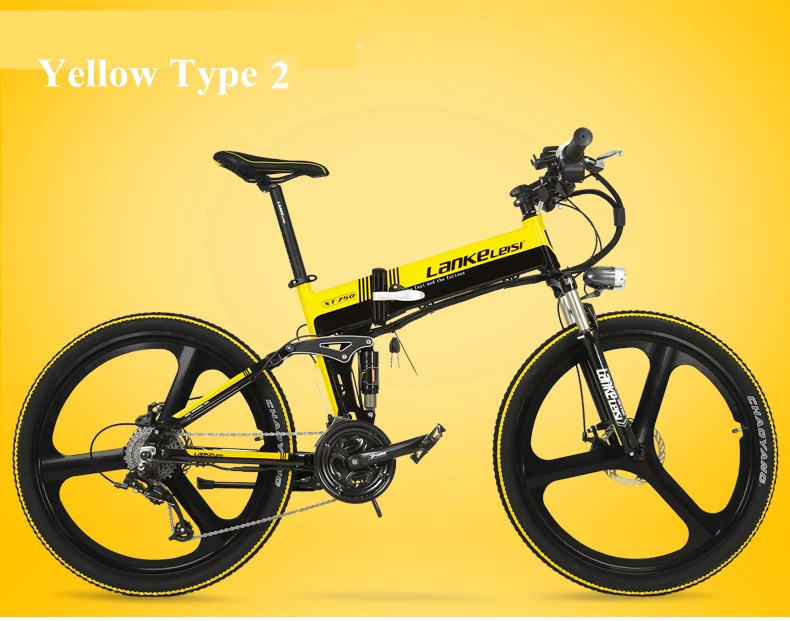 Best XT750D 27 Speed 500W Super Power High Quality 26" Foldable Electric Bicycle, 36V Hidden Lithium Battery Mountain Bike MTB 19