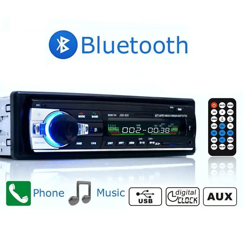 

BCMaster In Dash Car Auto Stereo Player Radio USB/SD/AUX/FM Bluetooth Handsfree Head Unit