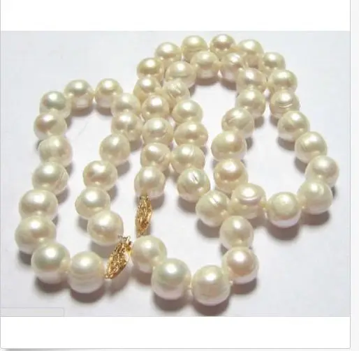 

set of 12-13mm huge south sea white baroque pearl necklace18" &bracelet7.5-8"925silver