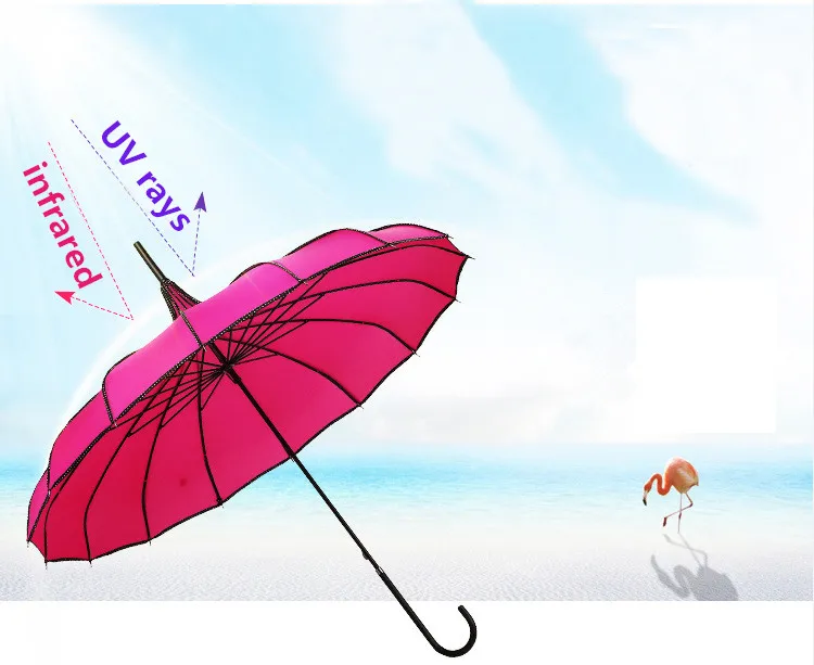 Реквизит для фотосессии, подарок принцессы, зонтик, длинная рука, УФ-защита, зонтик, дождливый и солнечный, разноцветный, пагода, зонты YS061