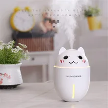 USB увлажнитель+ светодиодный Ночной светильник-распылитель, 3 в 1 Многофункциональный портативный с креативным милым дизайном кошки для автомобиля, дома, офиса
