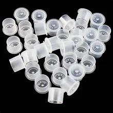 ITATOO 100Pcs 14mm Disposable Tattoo Ink Caps Accessory Supplies For Permanent Tattoo Machine Makeup Eyebrow Temporary