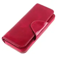 Женские кошельки из натуральной кожи, роскошный бренд, Большой Вместительный Женский Длинный кошелек, модный клатч на молнии, кошелек для держателей карт