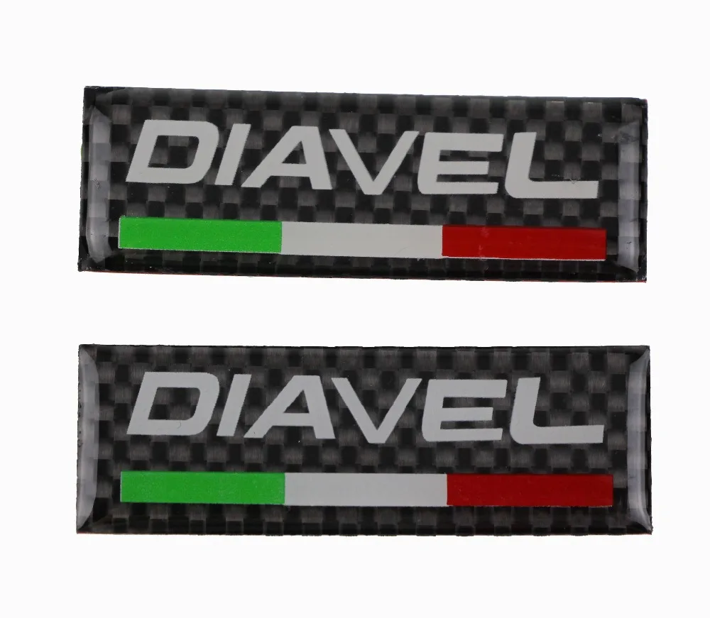 

Real Carbon italy Handlebar Clamp tank sticker emblem decal Fit For DUCATI DIAVEL 1200 XDIAVEL 60mm*20mm