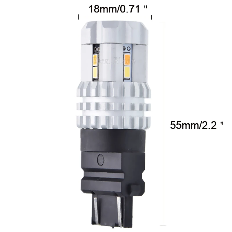 2 шт. Новинка 1157/BAY15D 3157 7443 Светодиодные лампы стоп сигнал поворота светильник очень яркий Янтарный/белый двойной цвет переключатель Led 9 V-16 V DC