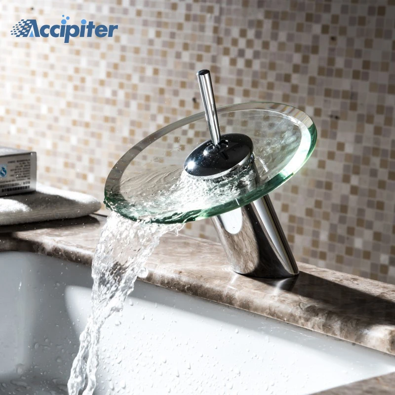 Bad wasserfall Wasserhahn Chrom finish Becken Waschbecken Wasserhahn