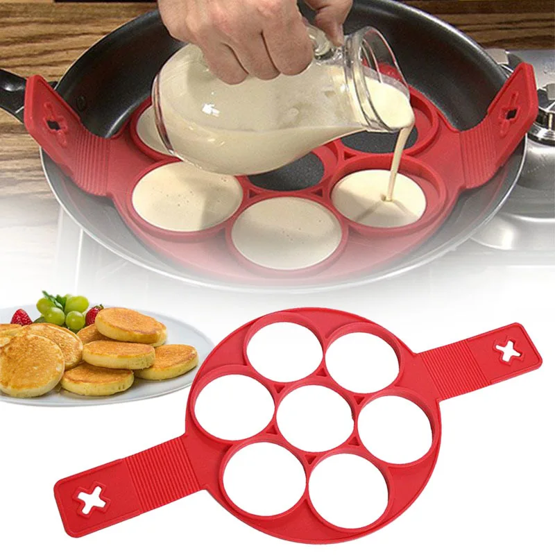 Pancake Maker Nonstick Cooking Tool Egg Ring Maker Pancakes Cheese Egg Cooker Pan Flip Eggs Mold