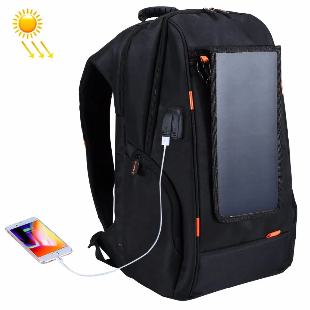 Us 35 19 12 Off Haweel Outdoor Multi Function Solar Panel Breathable Casual Backpack Laptop Bag With Handle External Usb Charging Port In