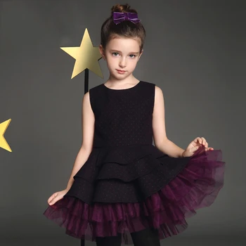 

Girl's woolen vest dress autumn winter air children princess dress little girl dress