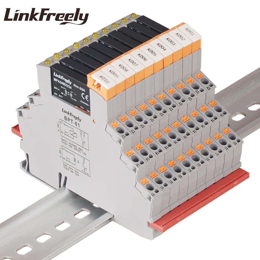 

MPA240D2/24BPT 10pcs AC SSR Solid State Relay 24VDC Input 240VAC 2A Output Plug-in Spring Connected Voltage Relay Module