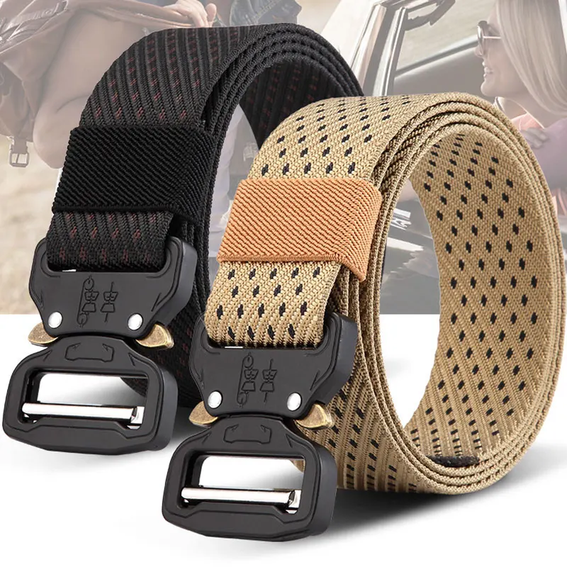 

2018 Tactical Belt Nylon Military Belts Hengreda Men Army Style Belt Automatic Metal Buckle Waist Strap for Hunting Outdoor