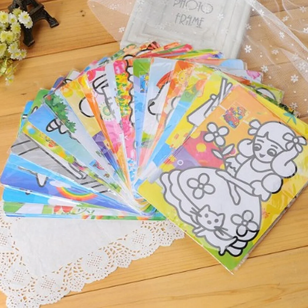 

1 pcs Drawing Tools Toys 15cm * 20.5cm Sand Painting Picture Children DIY Toy Educational Kid Scratch Painting Kid Toy