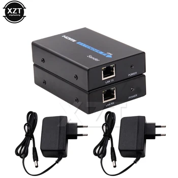 

1PCS 1080P extender 120m RJ45 over TCP/ IP Cat5e/6 Ethernet hdmi cable Infrared Transmitter/ Receiver WIth IR For DVD Player