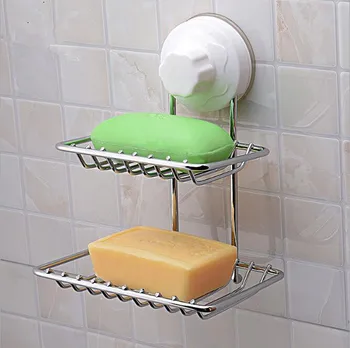 

Hot sale double layer soap box soap dishes water bunk soap holder Drilling and reuse can be washed