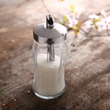 

Quantitative home cruet with intubation Creative glass pepper condiment bottle