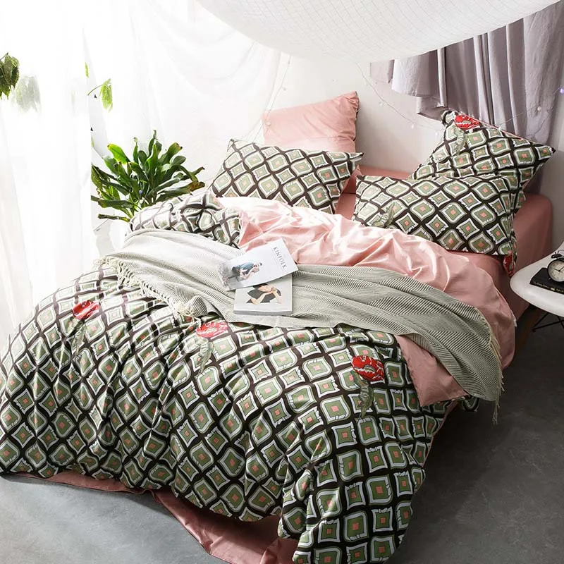 

2017 Brand Winter Warm Egyptian cotton luxury brand Bedding Sets brand Duvet Cover bed Sheet set 4pcs European style king queen