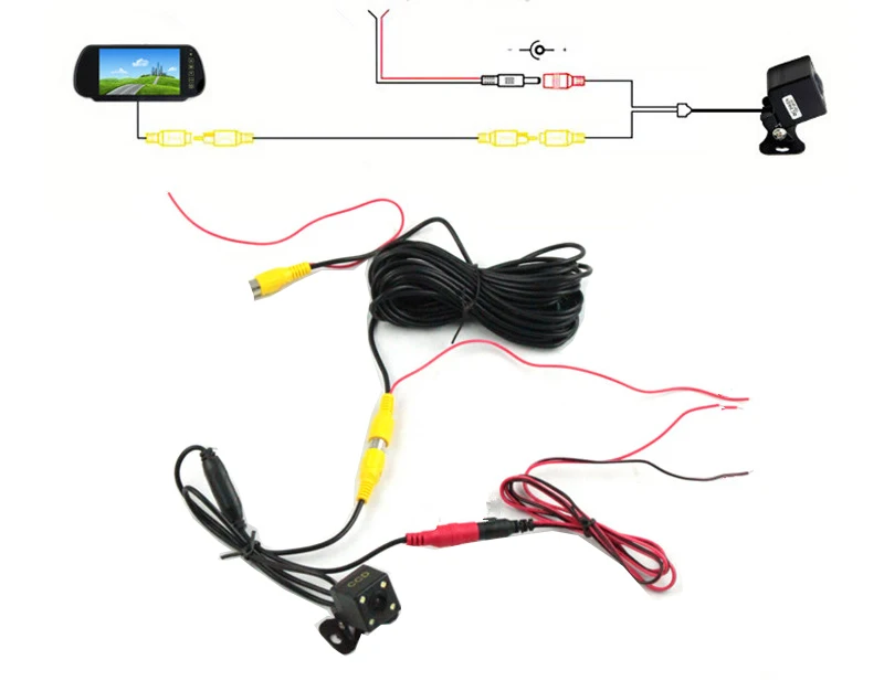 Цветной светодиодный зеркальный монитор заднего вида 800x480 7 дюймов MP5 USB TF экран 16:9