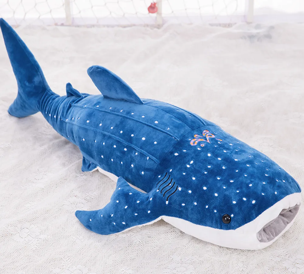 1 шт. 55 см Kawaii смешная голубая акула Мягкие плюшевые и мягкие игрушки супер милые куклы свадебный подарок для детей