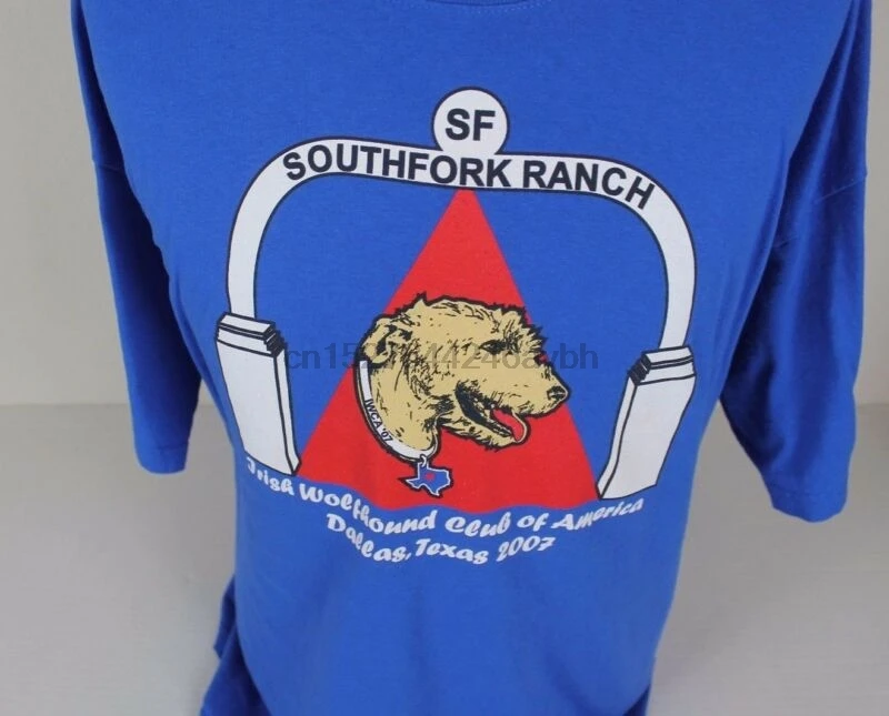 

IWCA IRISH WOLFHOUND CLUB OF AMERICA 2007 SOUTHFORK RANCH TX T-SHIRT SIZE XL