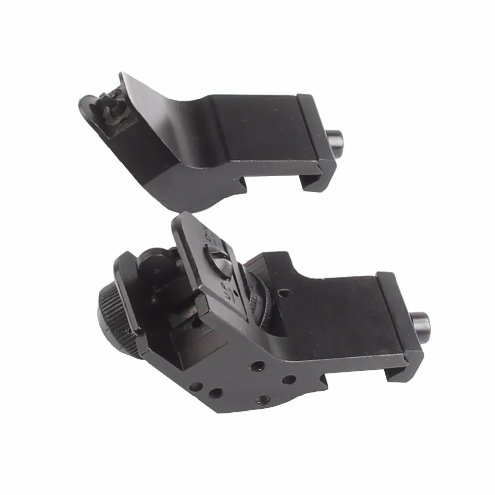Tactical AR15 Front and Rear Sight 45 Degree Rapid Transition Backup Iron Sight Set RTS Rear Sight RL27-0001-1