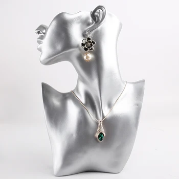 

Silver Resin Mannequin Head For Jewelry Earrings Necklace Didplay