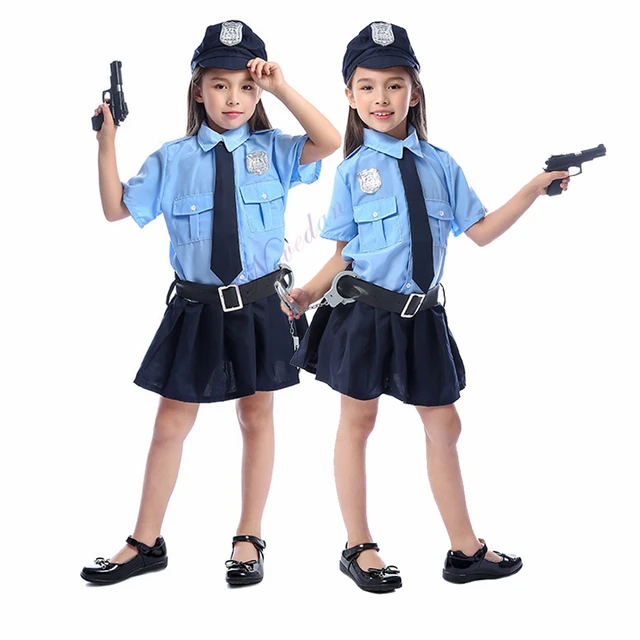 COP CUTIE halloween cosplay Toddler 3-4 girls cop costume