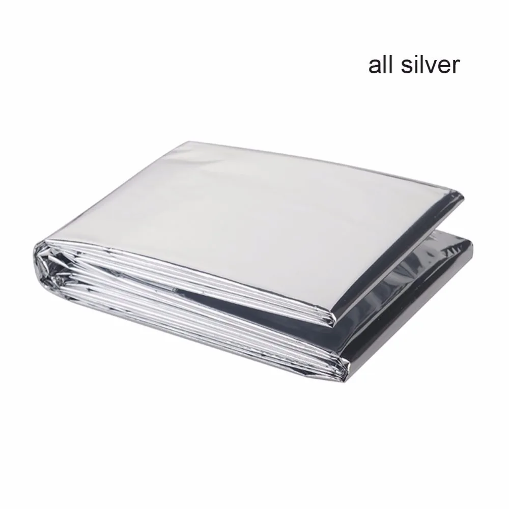 Emergency Rescue Blanket Camping Survival First Aid Military Rescue Kit Hiking Outdoor Thermal Blanket Windproof Waterproof Foil