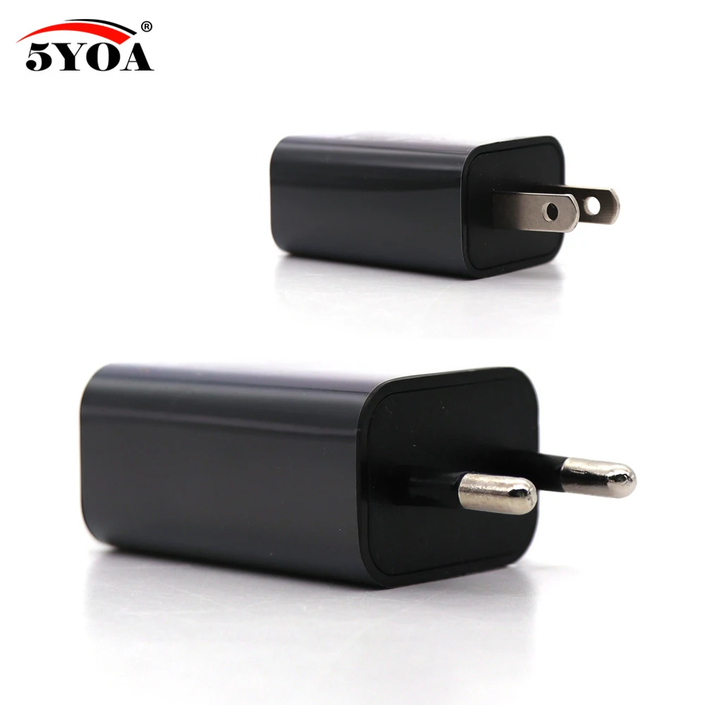 USB EU US Wall phone Charger Plug 5V1A AC 110V 240V Micro USB Power