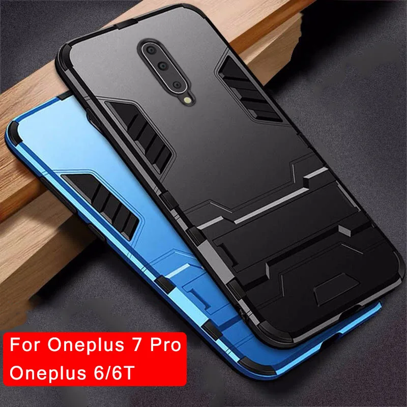 

For Oneplus 7 Pro Case Silicone Armor Tough TPU+PC Cover Fundas Phone Case For Oneplus 6/6T Case Bumper On One plus 6 7 Pro Case