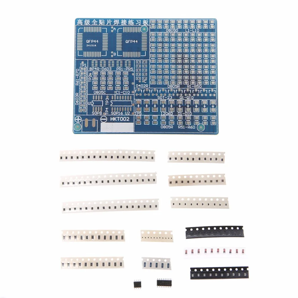 Components SMD Soldering Practice Board Plate DIY Kit Diode Resistor