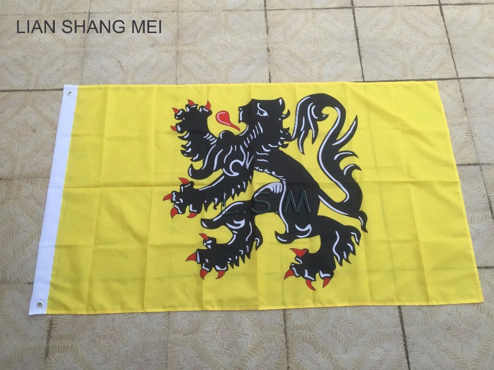 

Flanders Lion Flag 90 x 150 cm Polyester Belgium Belgian Flemish Lion Banner