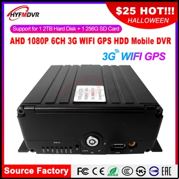 

HD 6 channel remote monitoring host SD card + hard disk cycle recording 3G GPS WIFI Mobile DVR truck / taxi / bus / big ship