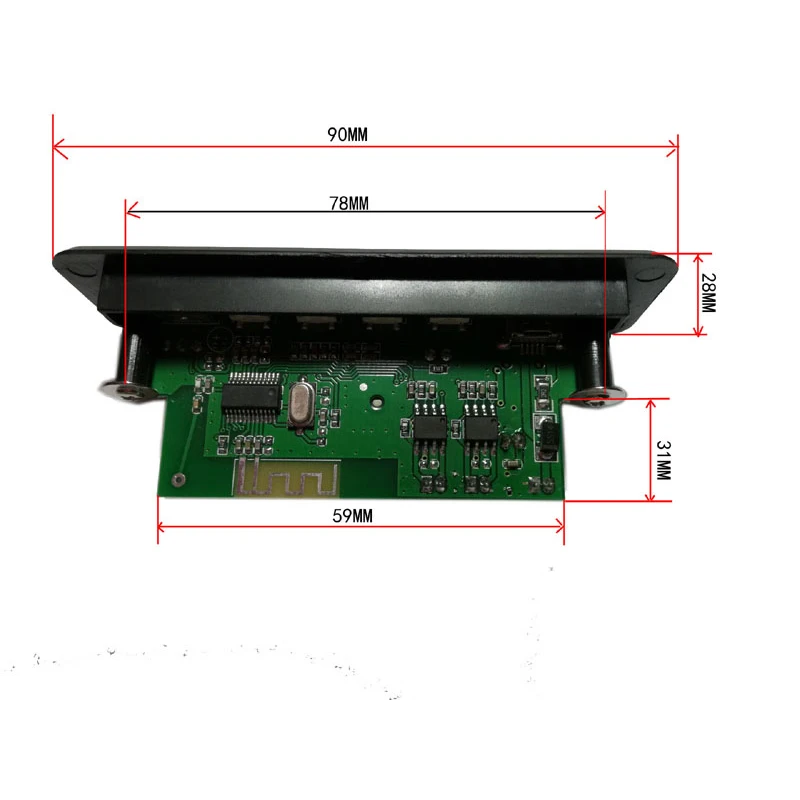For Bluetooth MP3 WAV APE Decoding Board, AUX Audio Decoding Module With Switch/ Charging Port Support Remote Control