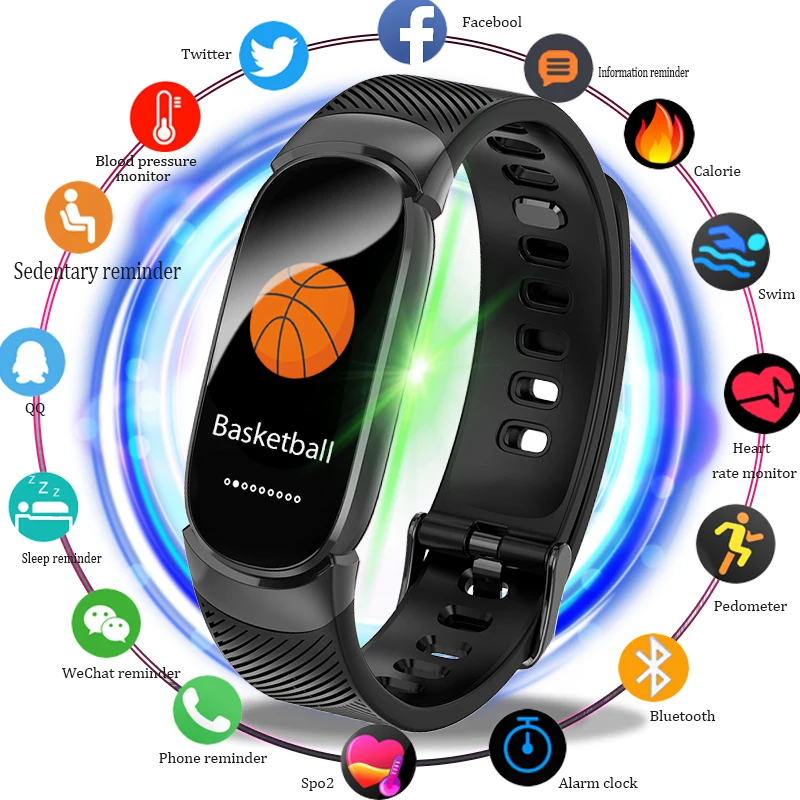 

New Sport Waterproof Smart Watch Men Smart Watch Bluetooth Heart Rate Monitor Fitness Tracker Pedometer Smartwatch Metal Case