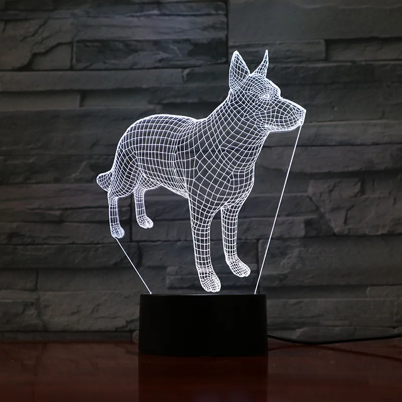 Борзая Собака 3D лампа Иллюзия ночник светодиодный светильник многоцветный гаджеты для дома реквизит Рождественские подарки детская игрушка