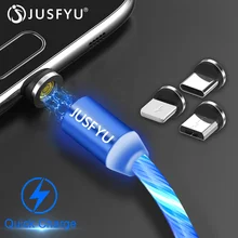 Магнитное освещение USB кабель для быстрой зарядки Micro usb type C зарядное устройство для iPhone 11 huawei P30 samsung s10 Xiaomi телефон зарядный провод