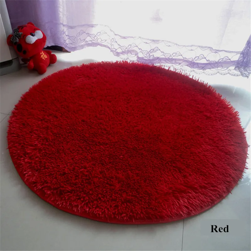

Round Large Floor Plush Silk Rugs 200cm Diameter 3.5cm Hair Soft mats and Carpets Modern Anti-skid Living Room Alfombras