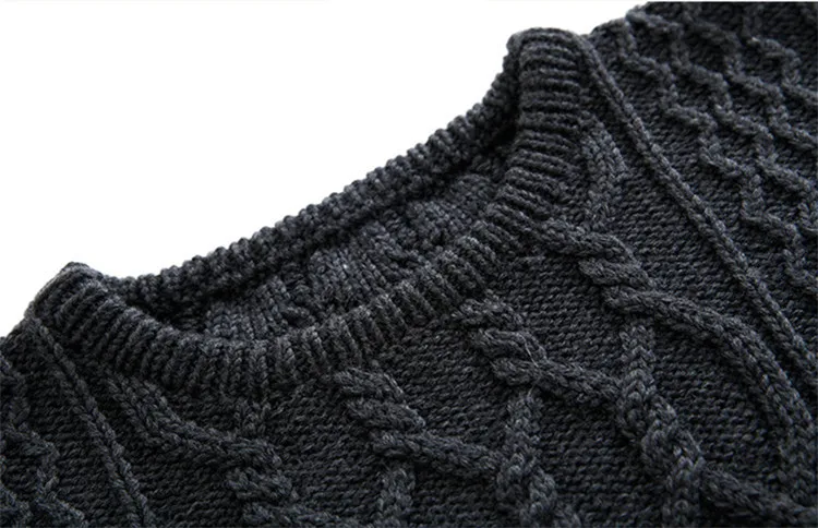 Новое поступление 100% ручная работа чистая шерсть Oneck twisted knit men solid H-прямой свободный пуловер свитер один и более размер