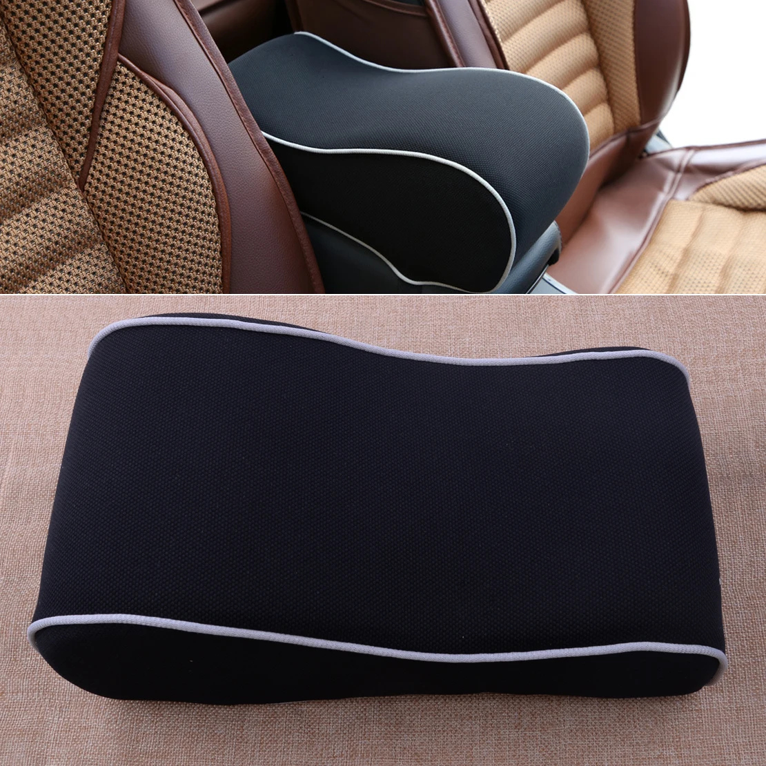 CITALL Universal Car Seat Armrest Cushion Center Console Cover Black