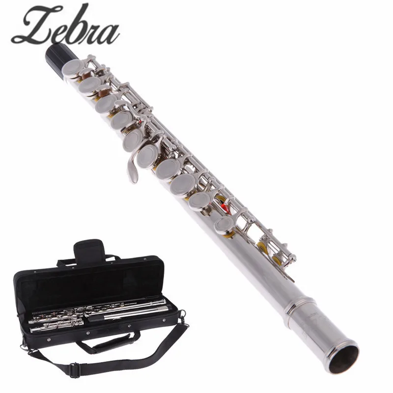 

16 Holes C Key Flute Cupronickel Silver Plated Concert Flute with Cleaning Cloth Stick Screwdriver Case Musical Instrument