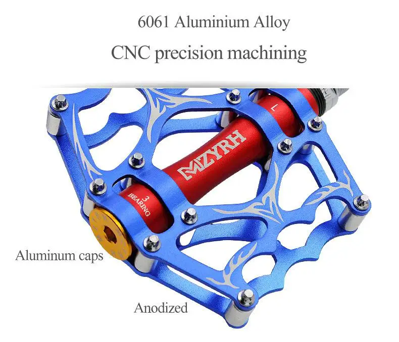 Велосипедные педали на 3 подшипниках велосипедные педали противоскользящие сверхлегкие с ЧПУ MTB педали для горного велосипеда герметичные подшипники педали велосипедные части