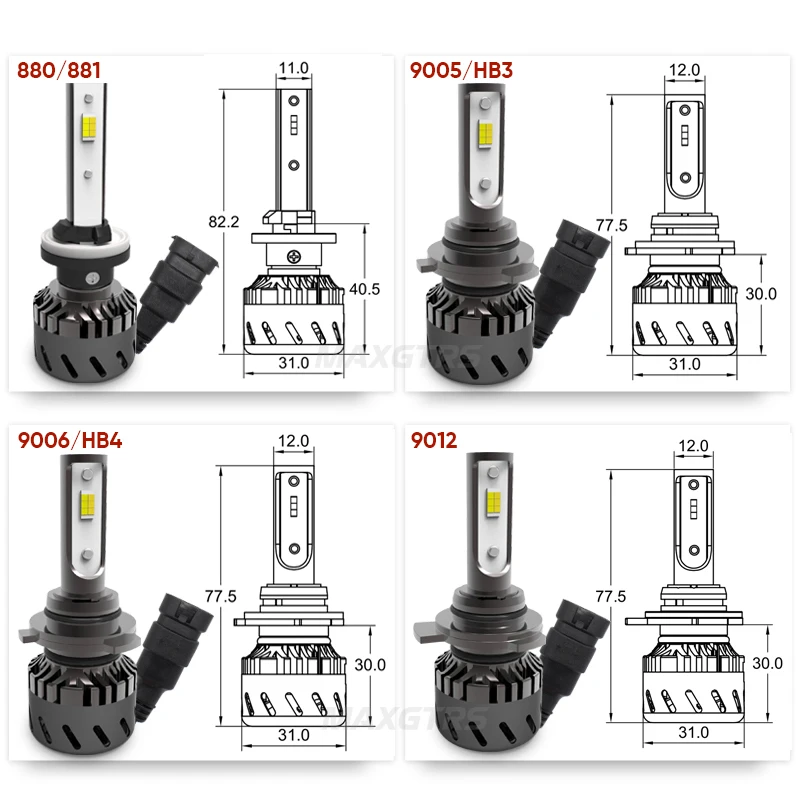 2x три Цвет Автомобильный светодиодный головной светильник Наборы H1 H4 H8 H11 H7 9005 9006 HB3 HB4 9012 880 881 70 Вт 8000Lm светодиодный светильник лампа 3000K 4300K 6000K