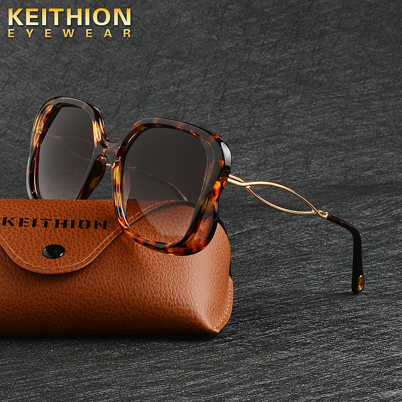 KEITHION Oversized Sunglasses Women Luxury Transparent Gradient Sun Glasses Big Frame Vintage Eyewear UV400 Glasses for Lady