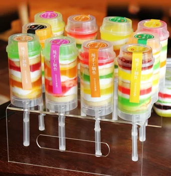 

200pcs Heart/Round Shape Food Grade Push Up Cake Pop Containers Ice Cream Cupcake DIY Plastic Mold wen6660