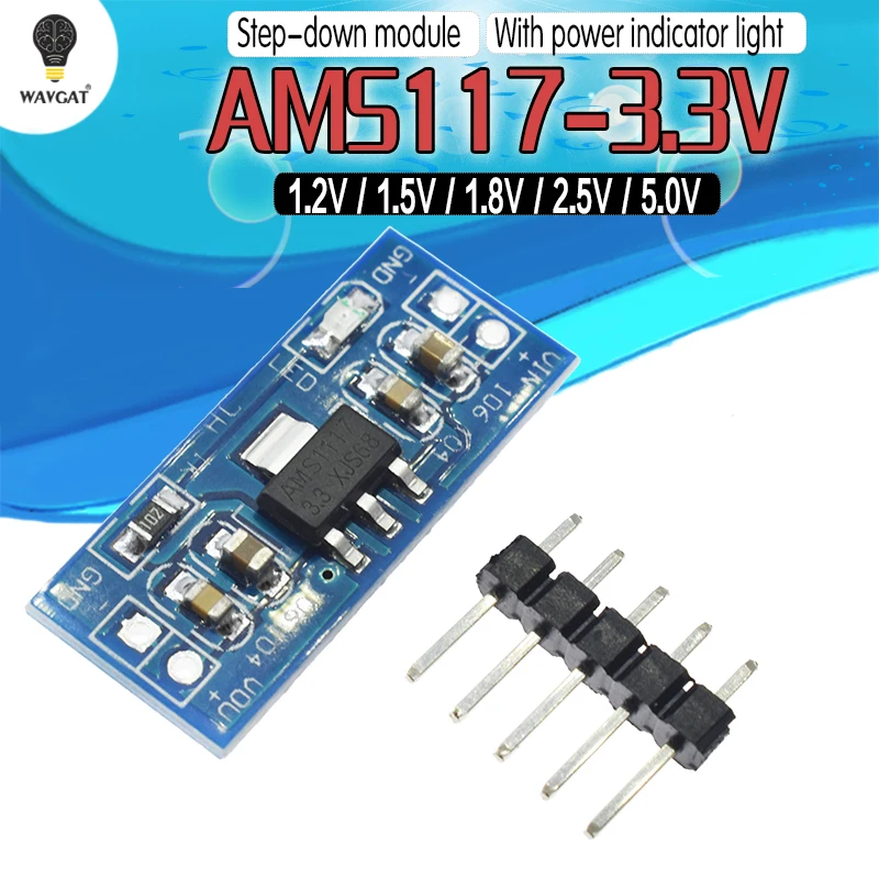 

AMS1117 1.2V 1.5V 1.8V 2.5V 3.3V 5V power supply module AMS1117-5.0V power module AMS1117-3.3V