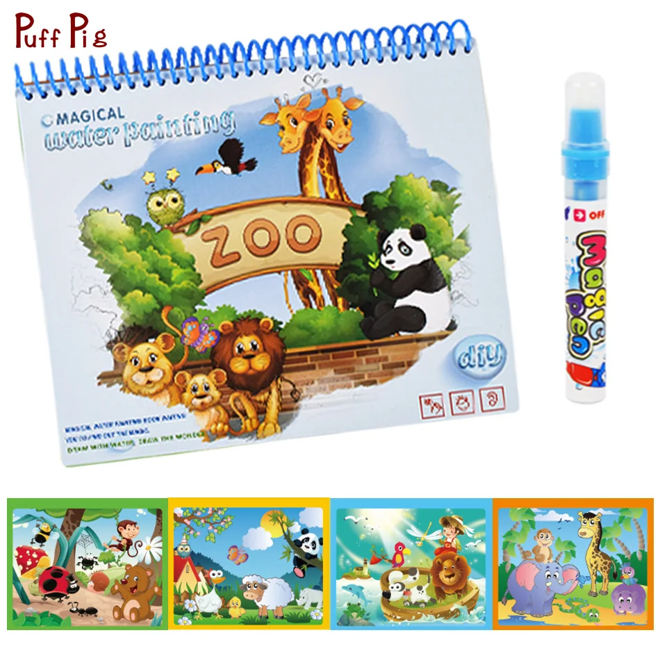 

Coloring Book For Children Kids Painting Book Doodle Magic Water Drawing Book With Magic Pen Education Drawing Toy Gift For Kids