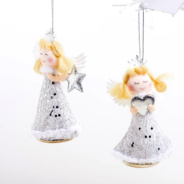 

Crown Angel Girl Doll Christmas Ornemant for Xmas Tree Decoration Hanging Pendant Christmas Party Decor for Home Desk Window